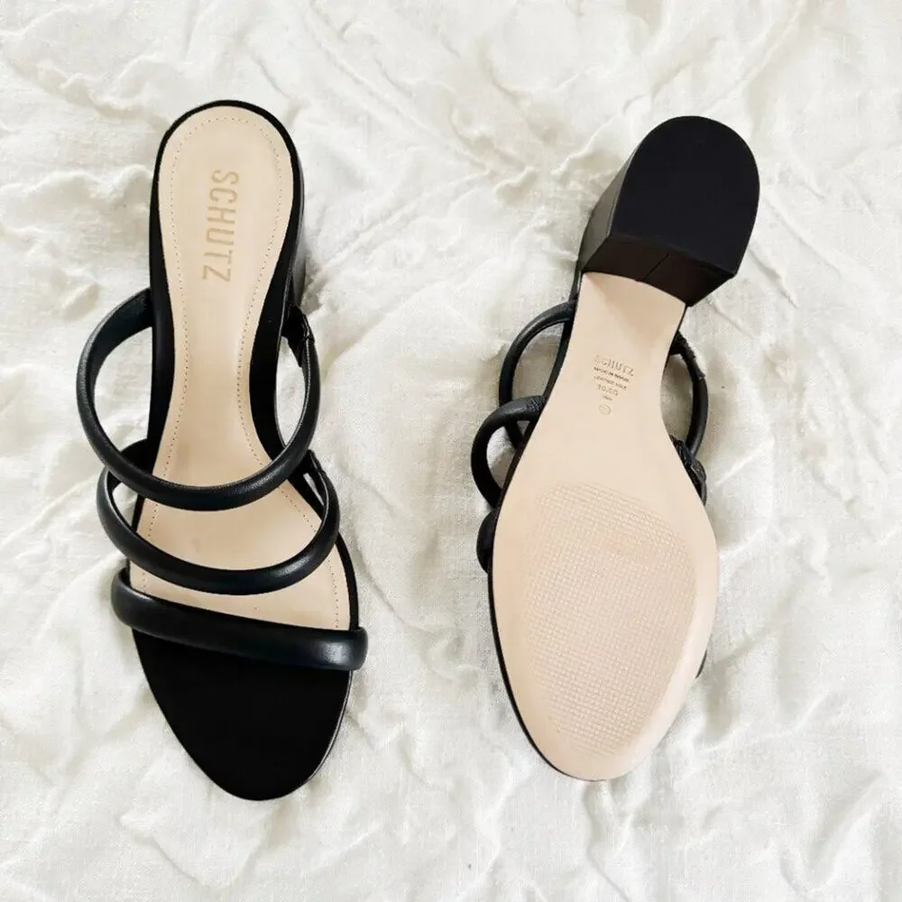 Schutz Olly Block Heel Sandal Size 10.5